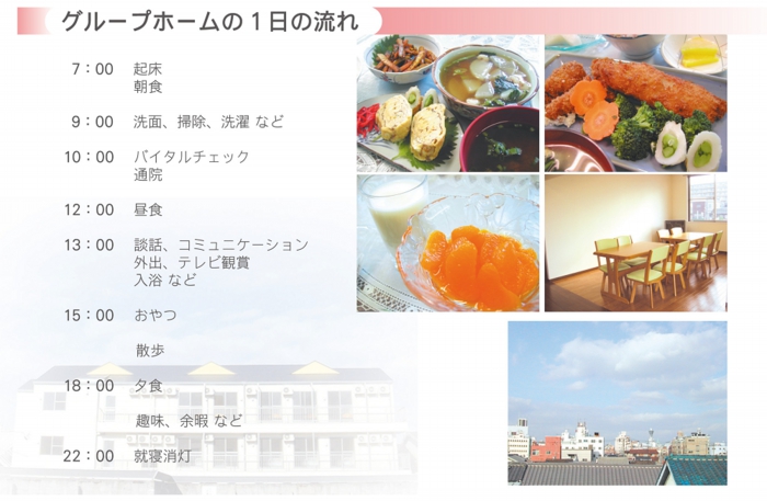 グループホーム１日のながれ